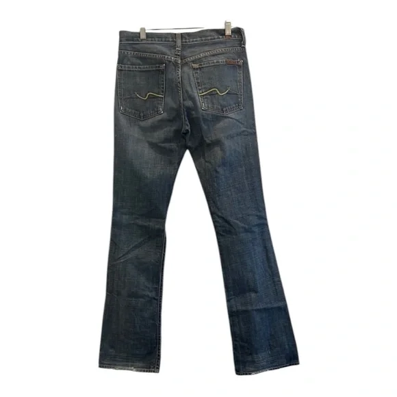 7 For All Mankind Vintage- size 27- thick Straight Leg Jeans - Picture 2 of 4